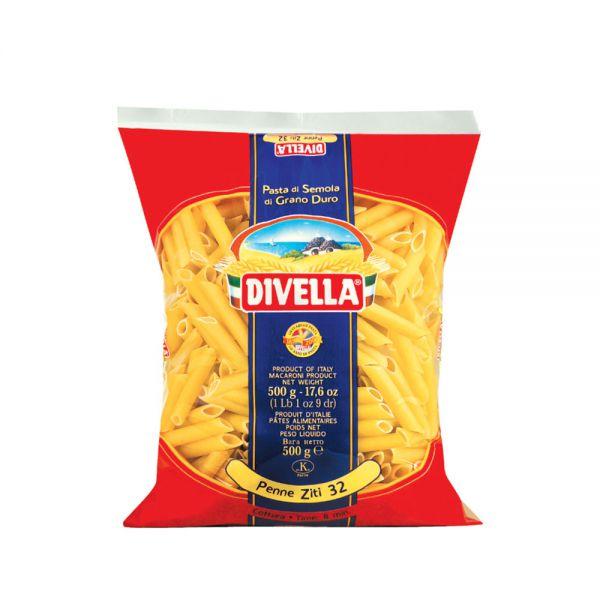 Mia Food Service DIVELLA PENNE ZITI #32 PASTA 500GR DIVELLA PENNE ZITI #32 PASTA 500GR