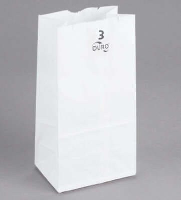 MIA Food Service DURO 3LB WHITE PAPER BAGS 500EA DURO 3LB WHITE PAPER BAGS 500EA