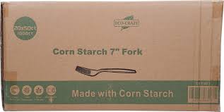 MIA Food Service ECO-CRAZE 7" CORNSTARCH FORKS 20X50EA ECO-CRAZE 7" CORNSTARCH FORKS 20X50EA