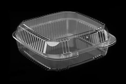 MIA Food Service ECOPAX 8X8X3 CLEAR CLAMSHELL CONTAINERS 250EA ECOPAX 8X8X3 CLEAR CLAMSHELL CONTAINERS 250EA
