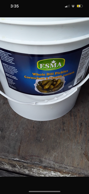 ESMA WHOLE DILL PICKLES 18L