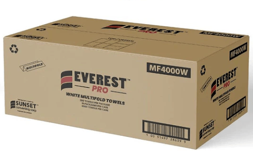 MIA Food Service EVEREST WHITE MULTIFOLD PAPER TOWELS 16X250EA EVEREST WHITE MULTIFOLD PAPER TOWELS 16X250EA