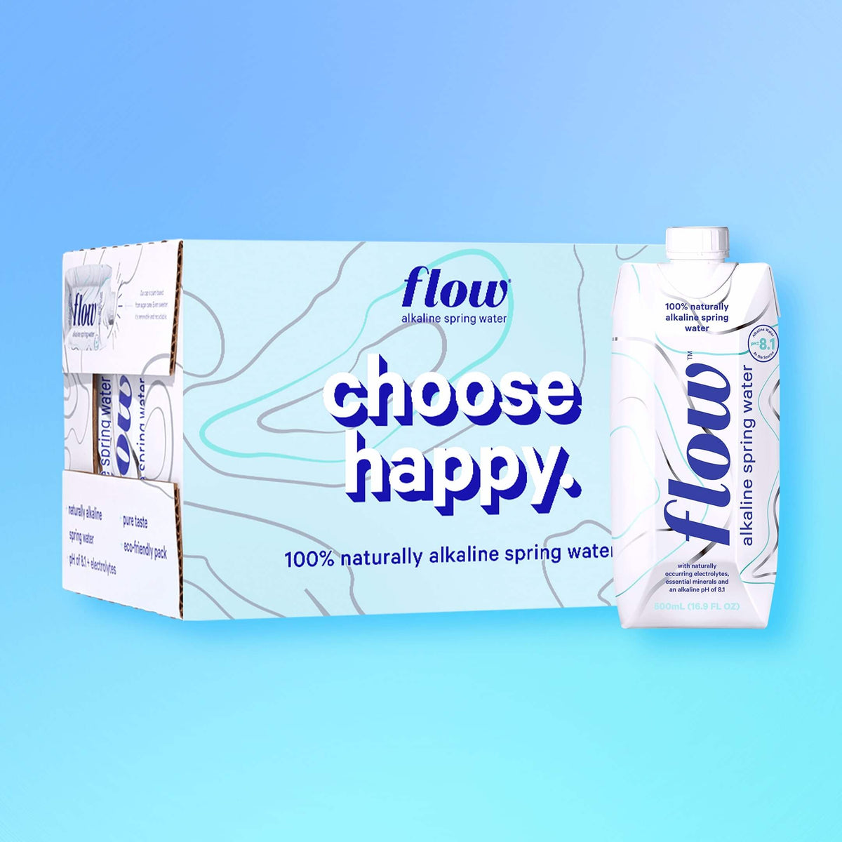 MIA Food Service FLOW WATER ALKALINE SPRING 12X500ML FLOW WATER ALKALINE SPRING 12X500ML