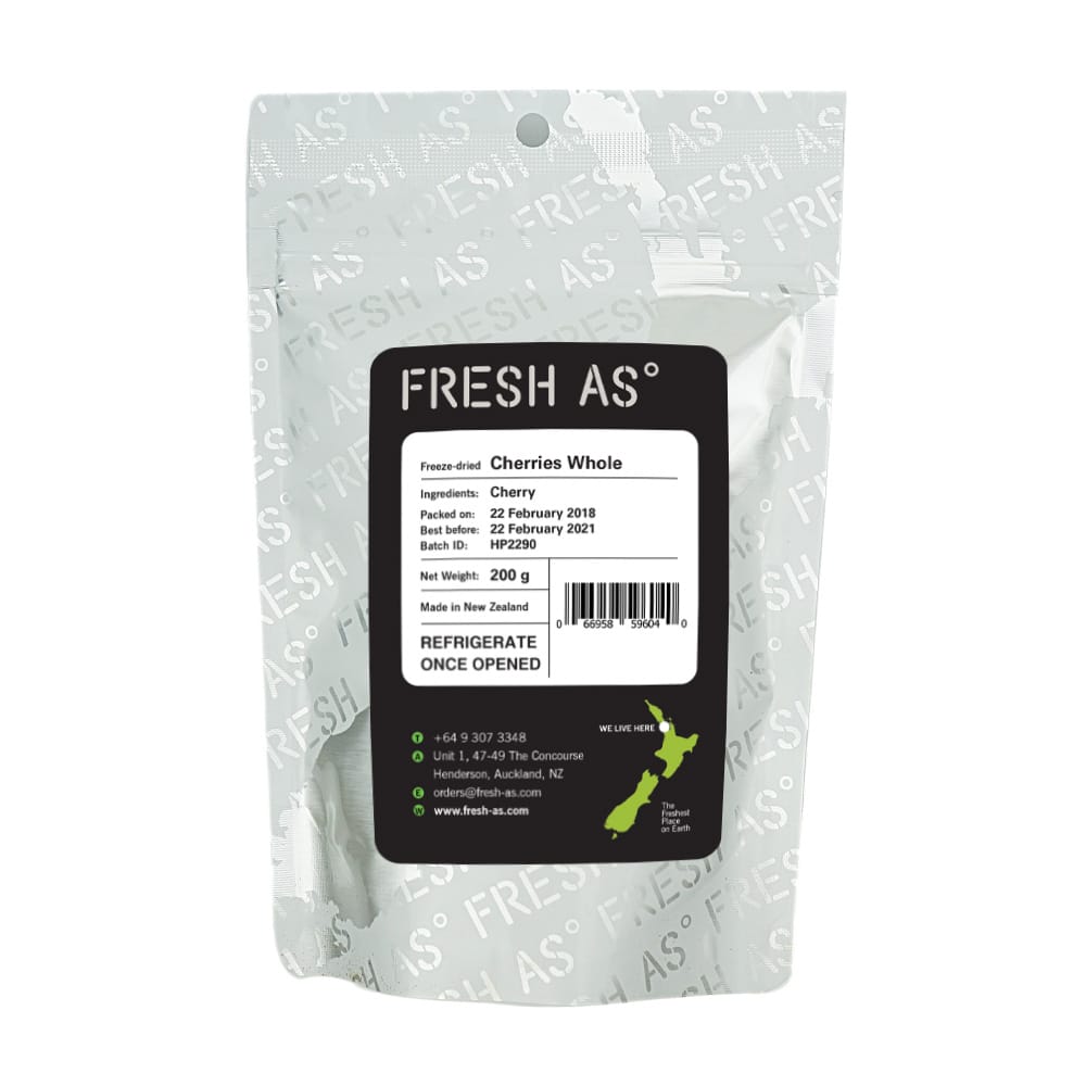 MIA Food Service FRESH-AS FREEZE DRIED CHERRIES 200GR FRESH-AS FREEZE DRIED CHERRIES 200GR