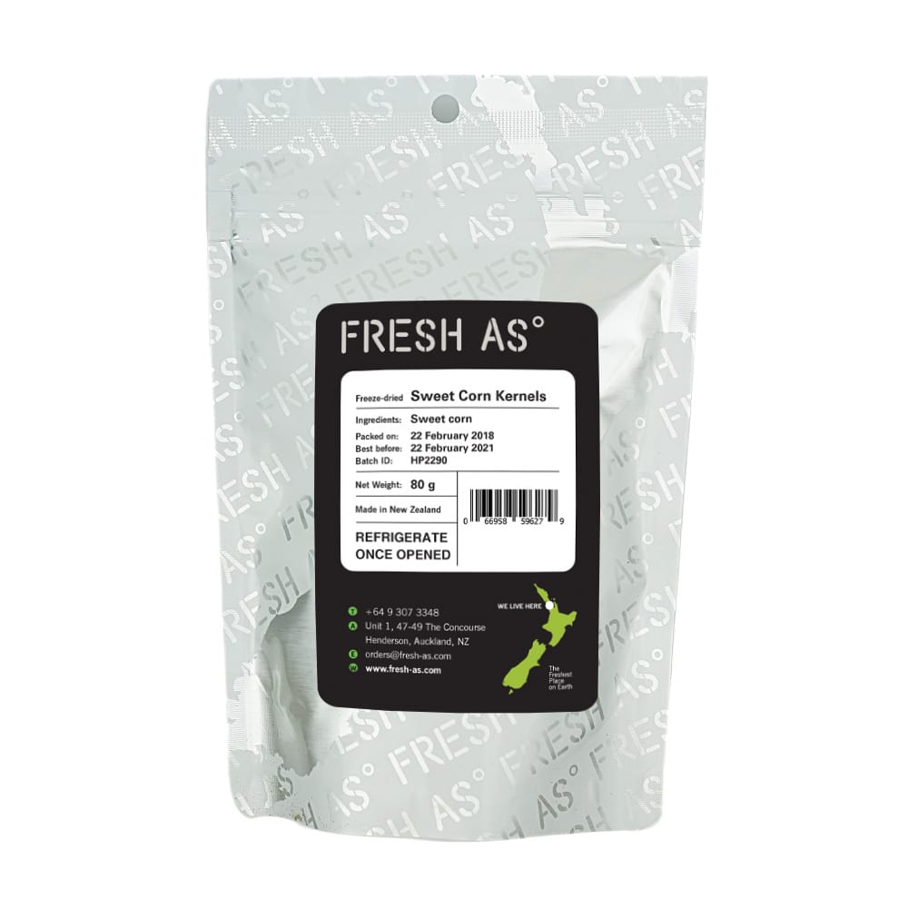 MIA Food Service FRESH-AS FREEZE DRIED CORN 80GR FRESH-AS FREEZE DRIED CORN 80GR