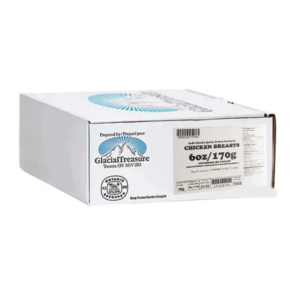 GLACIAL TREASURE 6OZ CHICKEN BREASTS 4KG