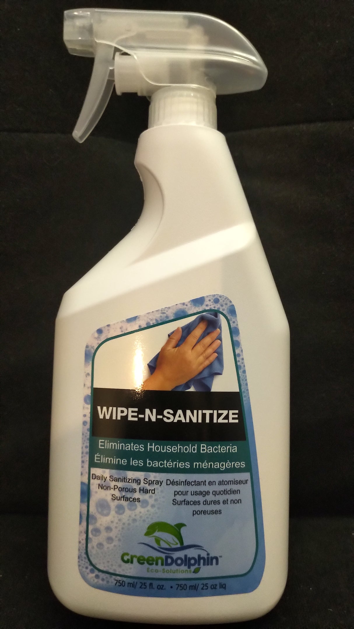 GREEN DOLPHIN WIPE N SANITIZE 750ML