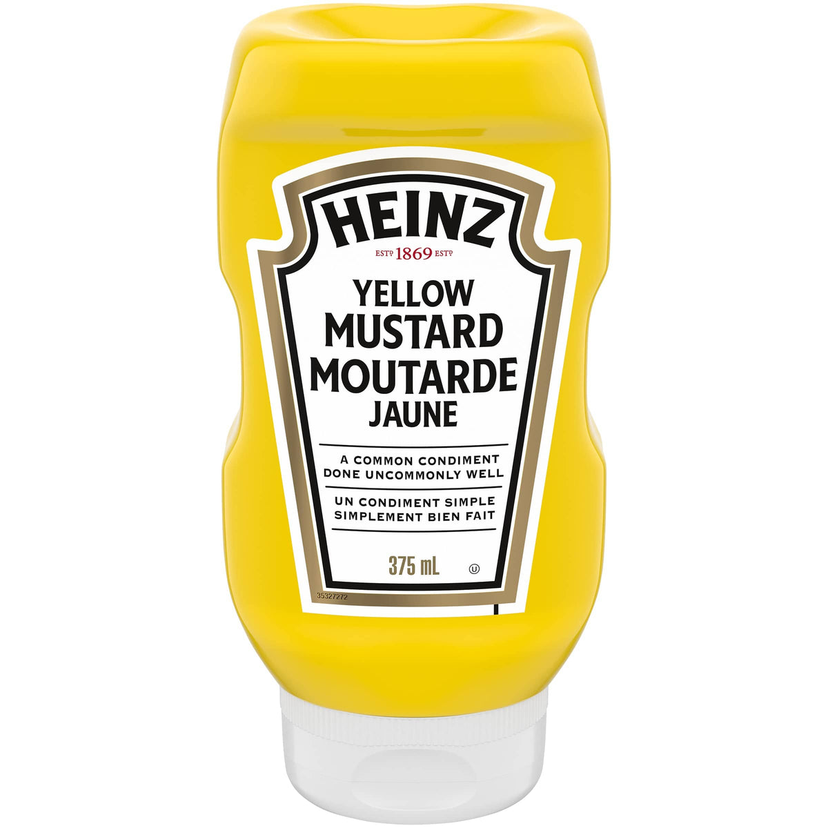 MIA Food Service HEINZ MUSTARD YELLOW UPSIDE DOWN SQUEEZE 375ML HEINZ MUSTARD YELLOW UPSIDE DOWN SQUEEZE 375ML