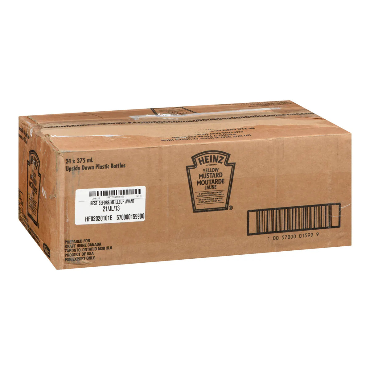 MIA Food Service HEINZ MUSTARD YELLOW UPSIDE DOWN SQUEEZE 24X375ML HEINZ MUSTARD YELLOW UPSIDE DOWN SQUEEZE 24X375ML