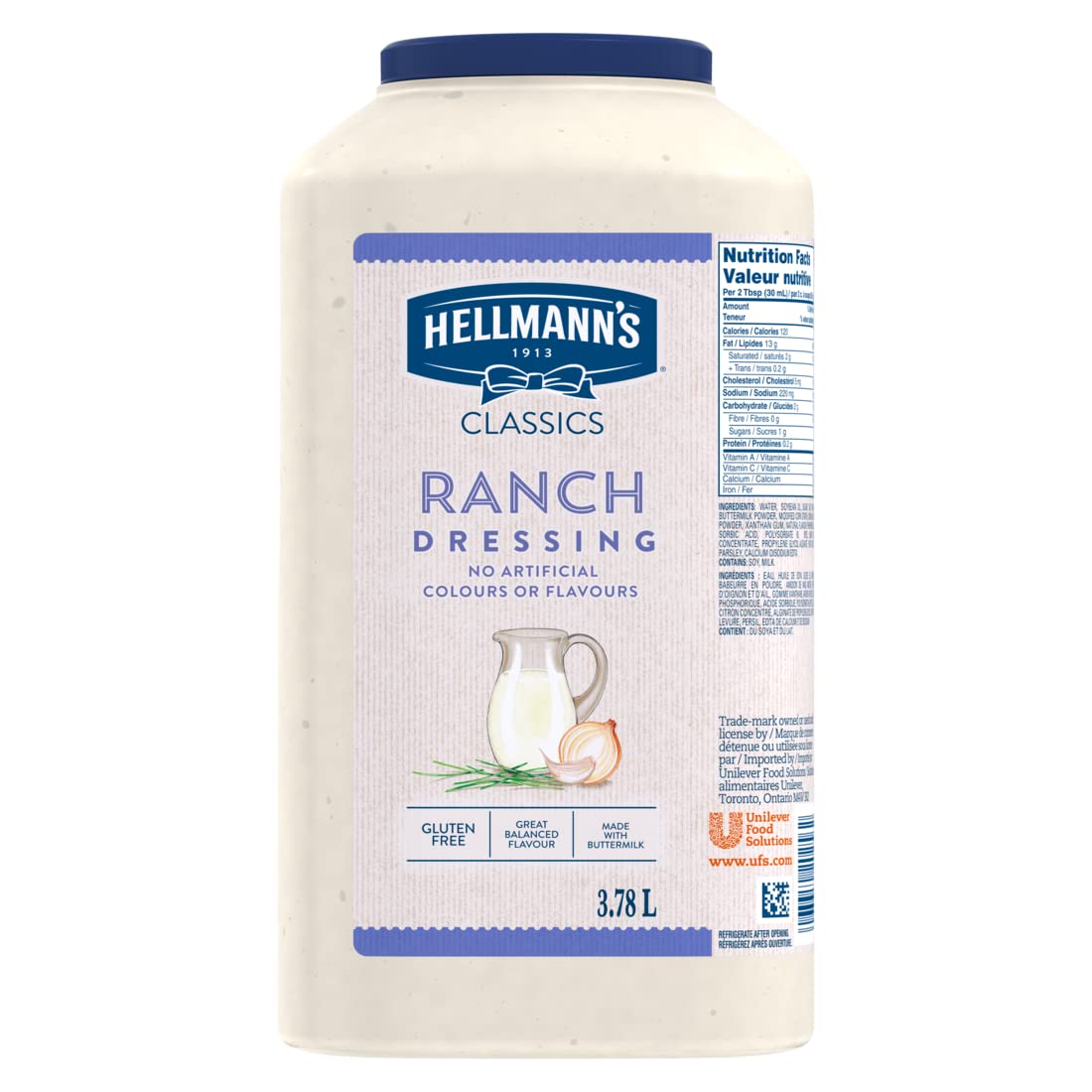 MIA Food Service HELLMANNS RANCH DRESSING 3.78L HELLMANNS RANCH DRESSING 3.78L