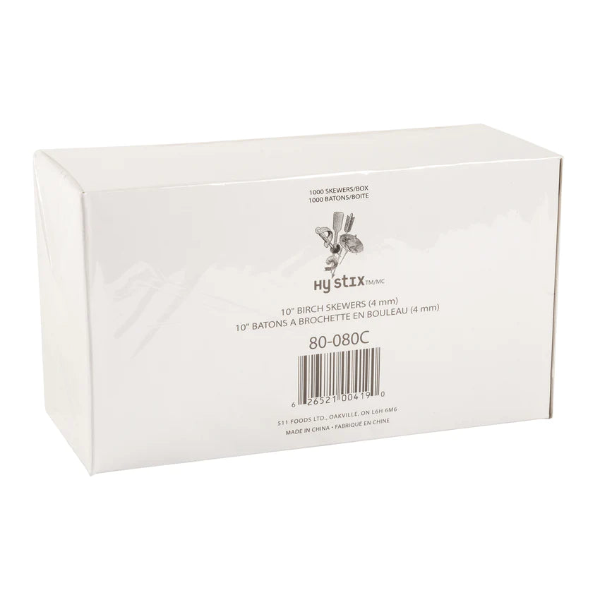 HY-FIVE 10" BIRCH SKEWERS 1000EA