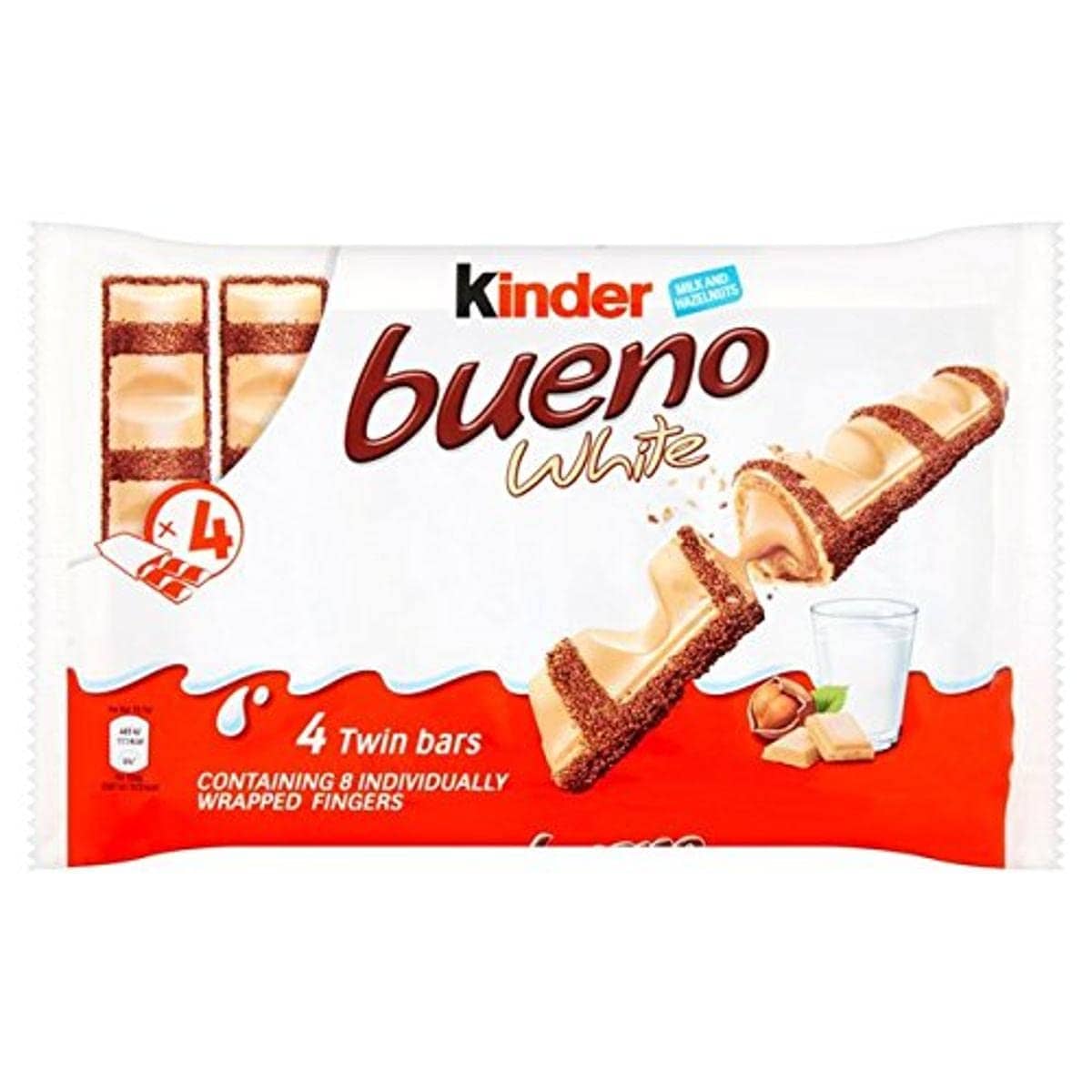 MIA Food Service KINDER BUENO WHITE CHOCOLATE T20 4X20X39GR KINDER BUENO WHITE CHOCOLATE T20 4X20X39GR