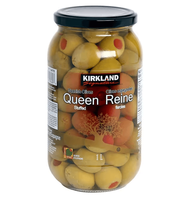 Mia Food Service KIRKLAND SIGNATURE QUEEN OLIVES PIMENTO 1L KIRKLAND SIGNATURE QUEEN OLIVES PIMENTO 1L