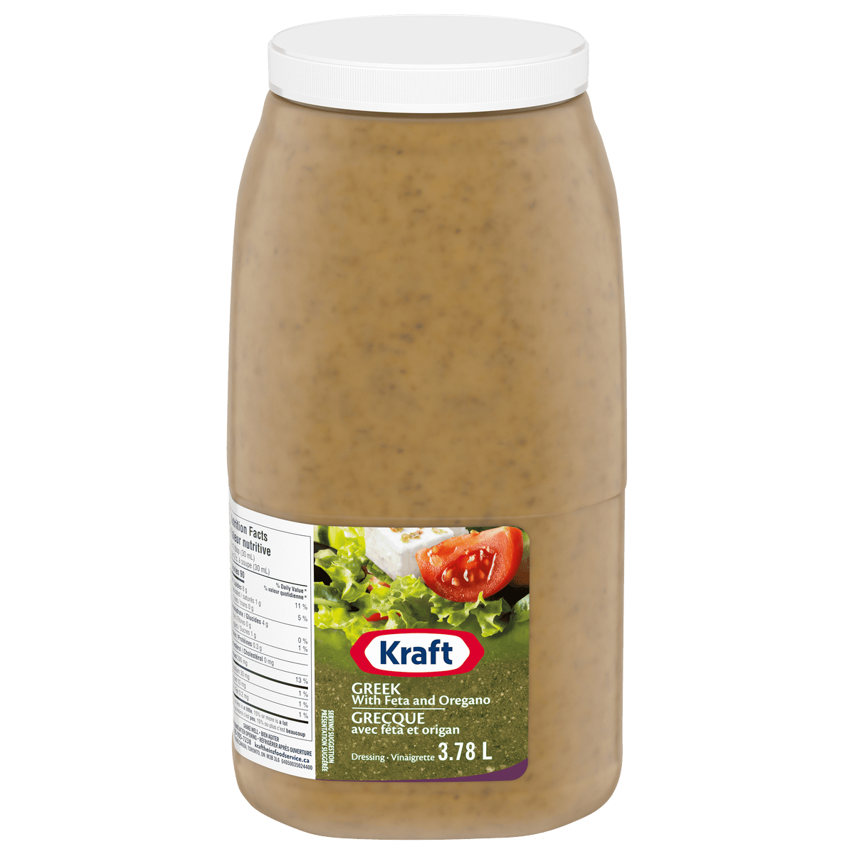 MIA Food Service KRAFT HEINZ GREEK FETA & OREGANO DRESSING 3.78L KRAFT HEINZ GREEK FETA & OREGANO DRESSING 3.78L