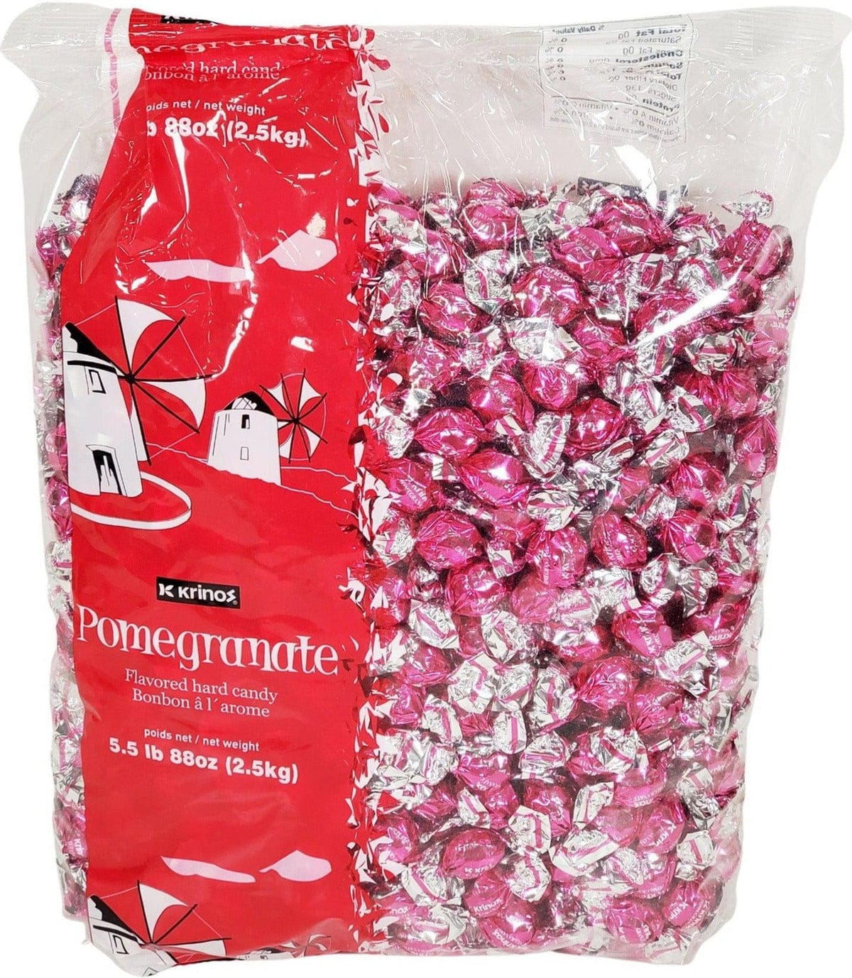 MIA Food Service KRINOS POMEGRANATE CANDY 2.5KG KRINOS POMEGRANATE CANDY 2.5KG