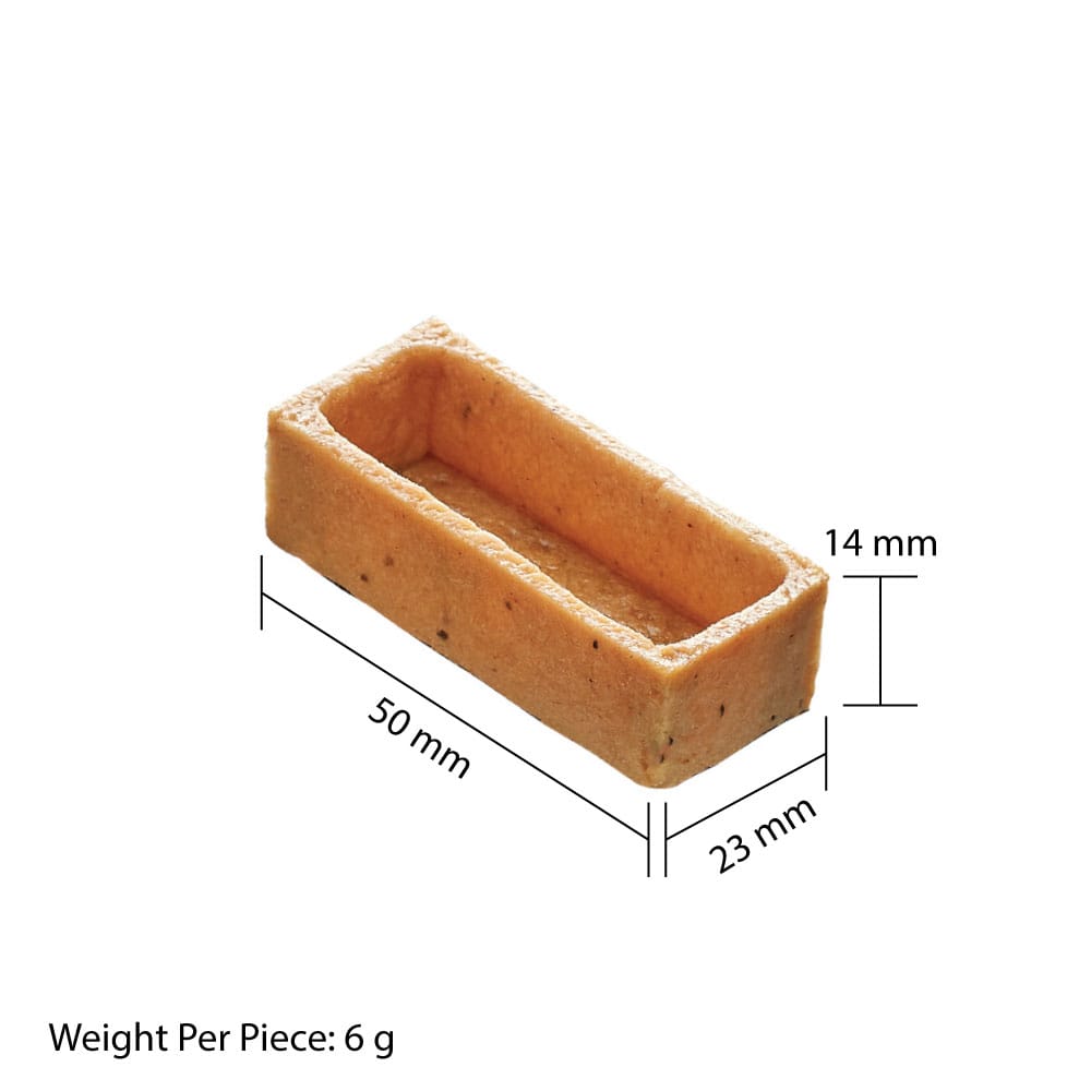 MIA Food Service LA ROSE NOIRE 50MM SAVORY MINI TART SHELLS RECTANGLE 192EA LA ROSE NOIRE 50MM SAVORY MINI TART SHELLS RECTANGLE 192EA