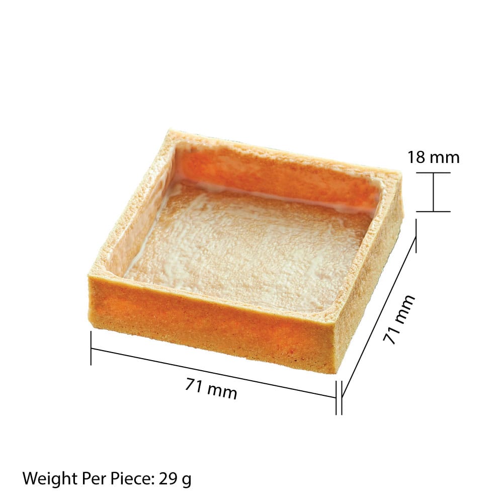 MIA Food Service LA ROSE NOIRE 71MM VANILLA TART SHELLS SQUARE LARGE 45EA LA ROSE NOIRE 71MM VANILLA TART SHELLS SQUARE LARGE 45EA