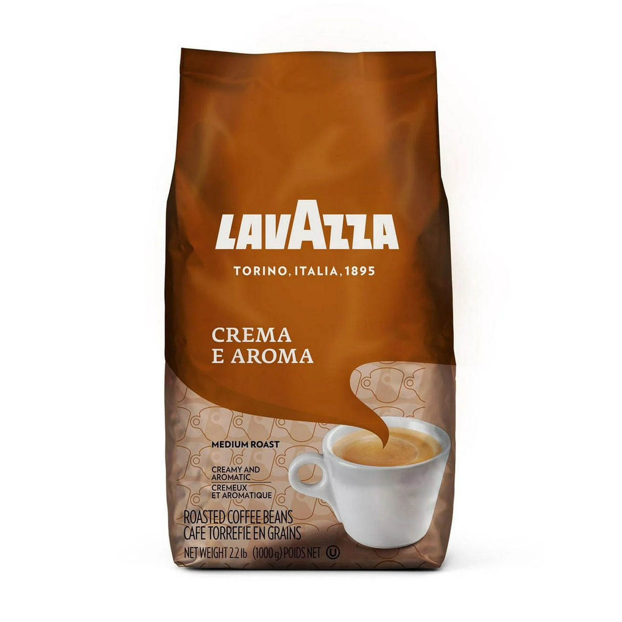 LAVAZZA CREMA E AROMA ROASTED COFFEE BEANS 1KG