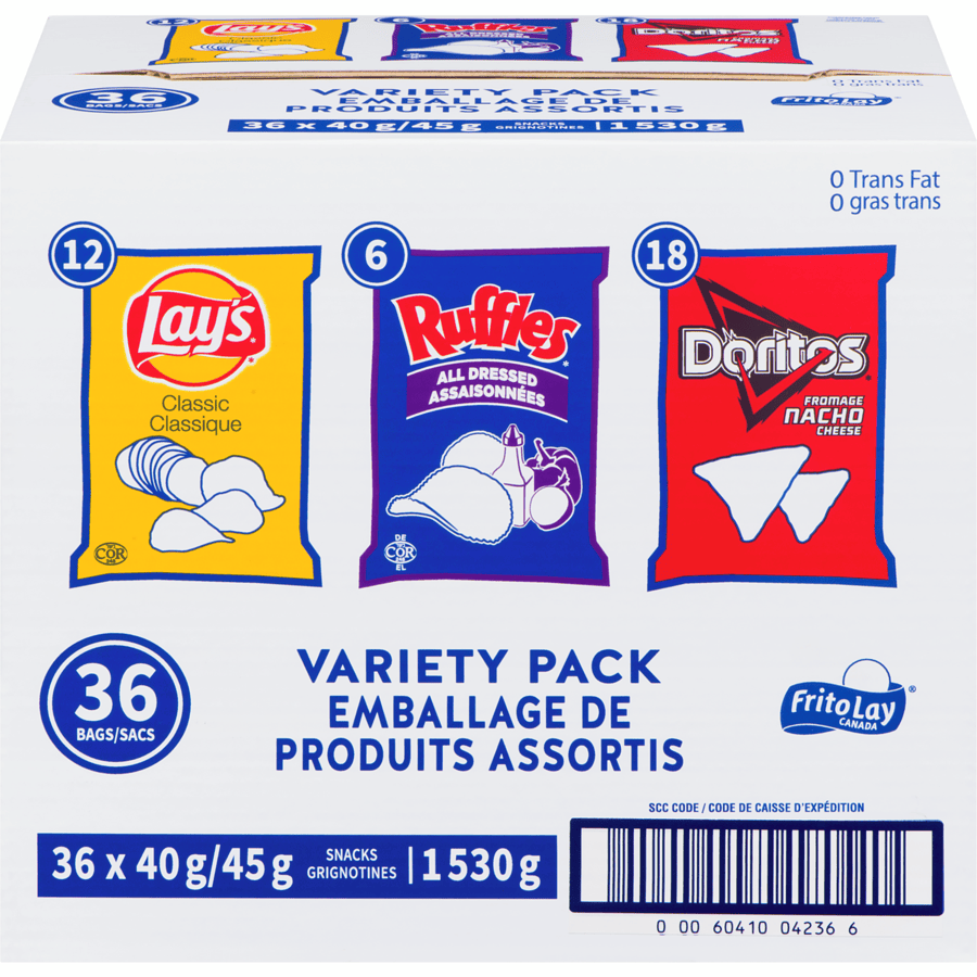 MIA Food Service LAYS VARIETY CHIPS 36X40-45GR LAYS VARIETY CHIPS 36X40-45GR