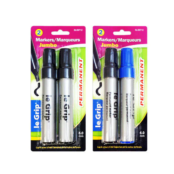 MIA Food Service LE GRIP JUMBO PERMANENT MARKERS 2EA LE GRIP JUMBO PERMANENT MARKERS 2EA