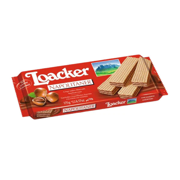 LOACKER NAPOLITANER HAZELNUT WAFERS 175GR