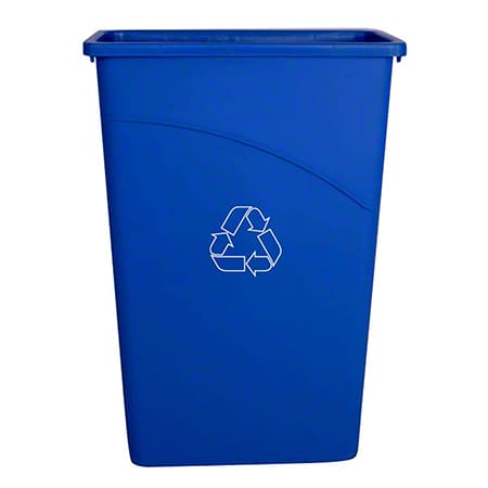 MIA Food Service M2 RECTANGULAR SLIM BLUE RECYCLE BIN 23GAL M2 RECTANGULAR SLIM BLUE RECYCLE BIN 23GAL