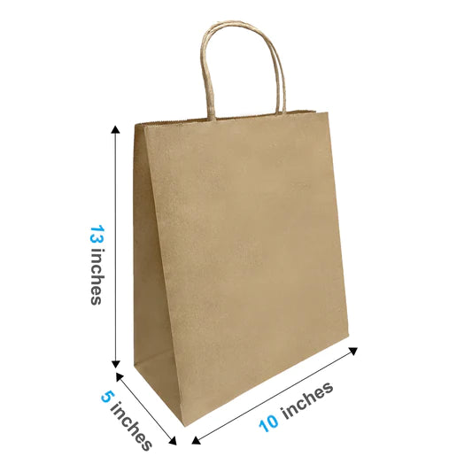 VANITY 10X5X13 BROWN HANDLE BAGS 250EA