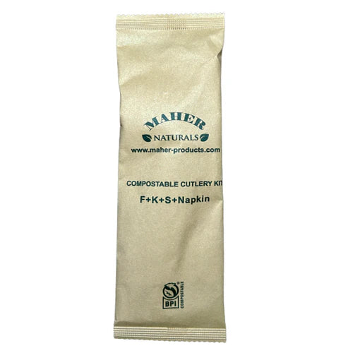 MAHER 4IN1 COMPOSTABLE CUTLERY KIT 500EA