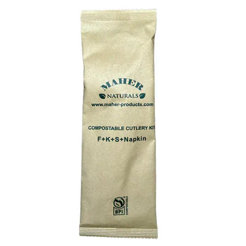 MIA Food Service MAHER 4IN1 COMPOSTABLE CUTLERY KIT 500EA MAHER 4IN1 COMPOSTABLE CUTLERY KIT 500EA
