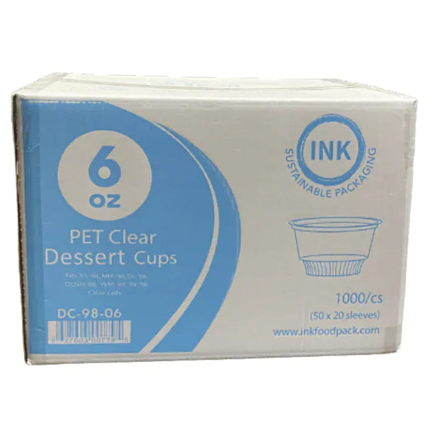 MIA Food Service MAHER 6OZ CLEAR DESSERT CUPS 20X50EA MAHER 6OZ CLEAR DESSERT CUPS 20X50EA