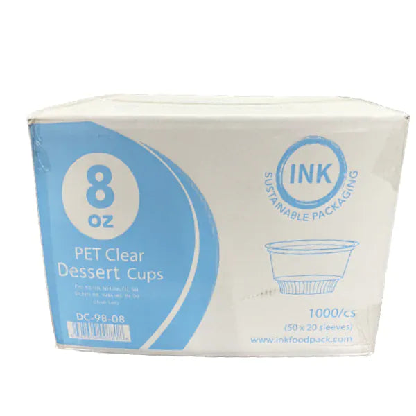 MIA Food Service MAHER 8OZ CLEAR DESSERT CUPS 20X50EA MAHER 8OZ CLEAR DESSERT CUPS 20X50EA