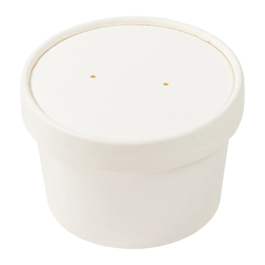 MAHER 8OZ WHITE SOUP FOOD CONTAINERS WITH LIDS COMBO 250EA