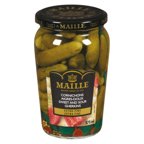 MAILLE SWEET & SOUR GHERKINS 12X375ML