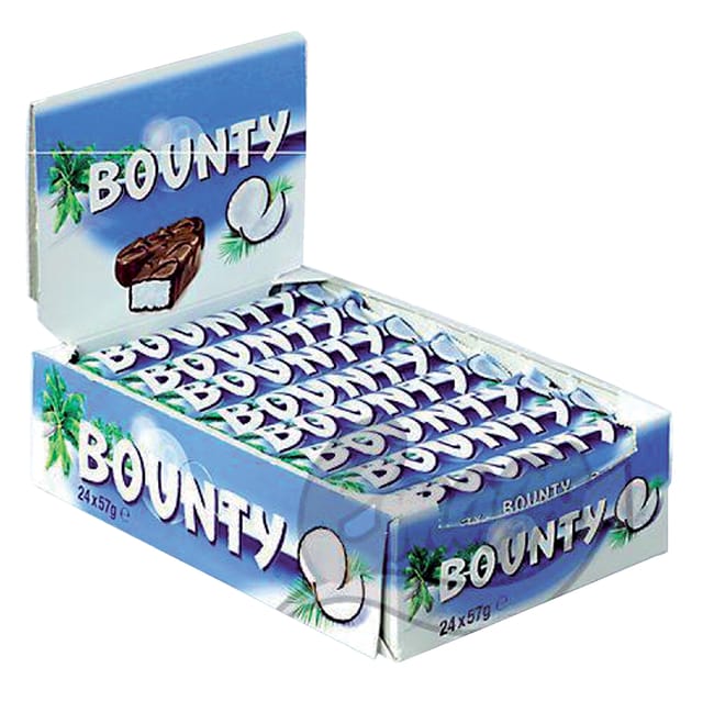 MIA Food Service MARS BOUNTY REGULAR CHOCOLATE BARS 24X57GR MARS BOUNTY REGULAR CHOCOLATE BARS 24X57GR
