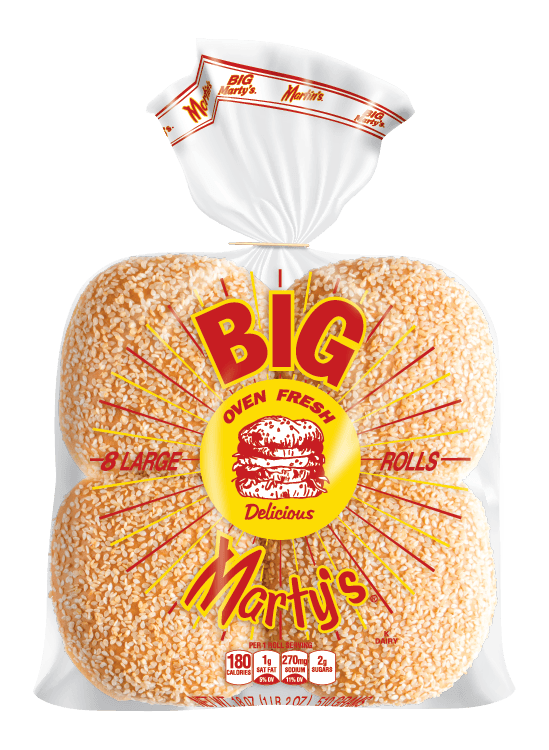MARTINS BIG SEEDED BREAD ROLLS 6X510GR