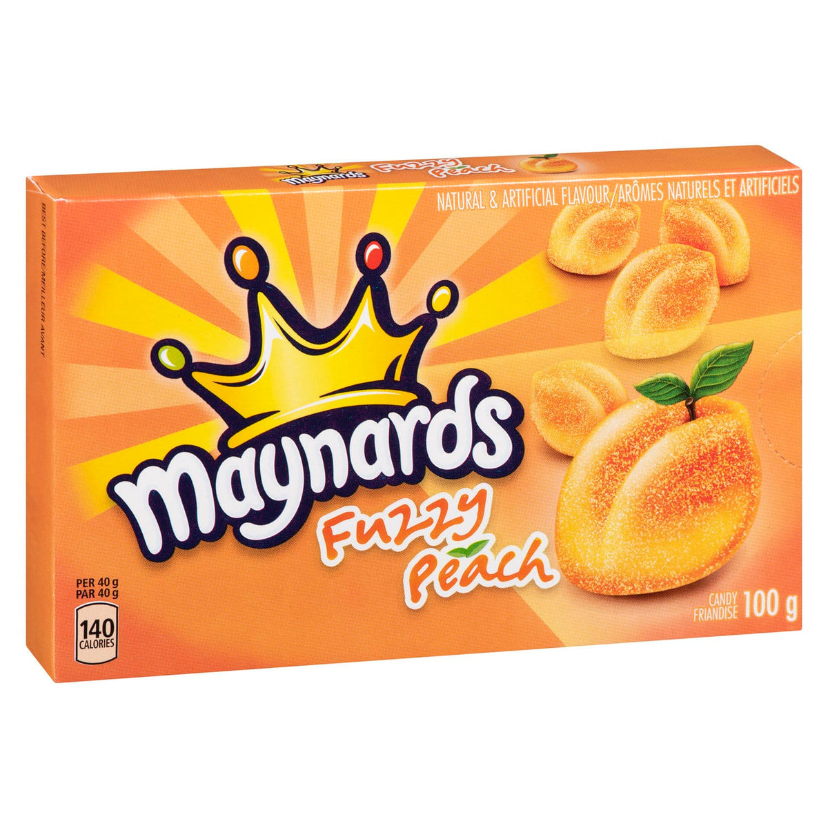 MIA Food Service MAYNARDS FUZZY PEACH GUMMIES THEATRE BOX 100GR MAYNARDS FUZZY PEACH GUMMIES THEATRE BOX 100GR