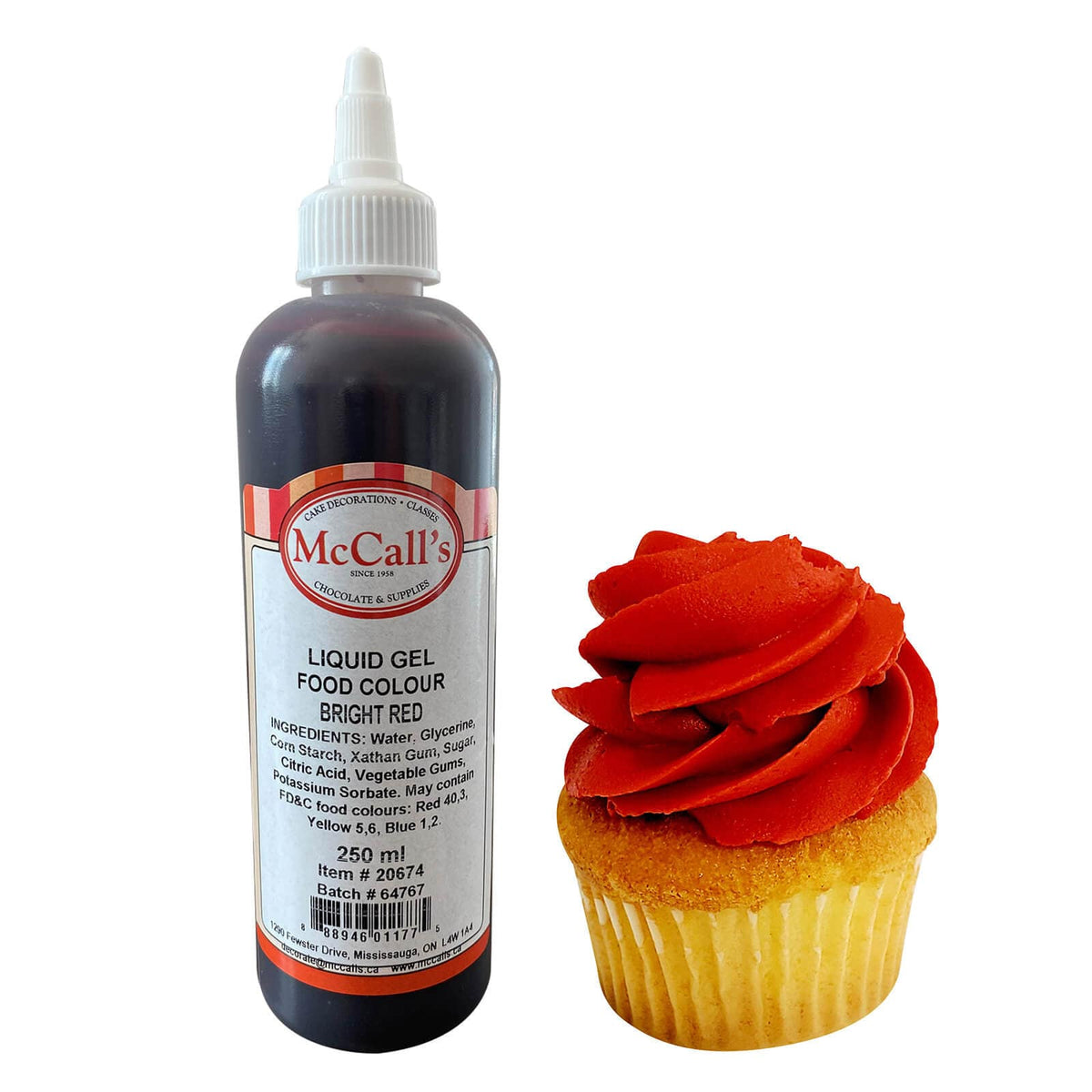 MIA Food Service MCCALLS BRIGHT RED FOOD COLOUR GEL 250ML MCCALLS BRIGHT RED FOOD COLOUR GEL 250ML