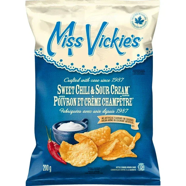 MIA Food Service MISS VICKIES SWEET CHILI & SOUR CREAM CHIPS 200GR MISS VICKIES SWEET CHILI & SOUR CREAM CHIPS 200GR