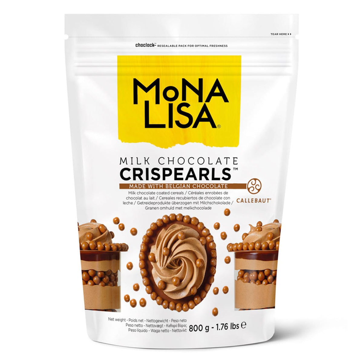 Mia Food MONA LISA CRISPEARLS MILK CHOCOLATE 800GR MONA LISA CRISPEARLS MILK CHOCOLATE 800GR