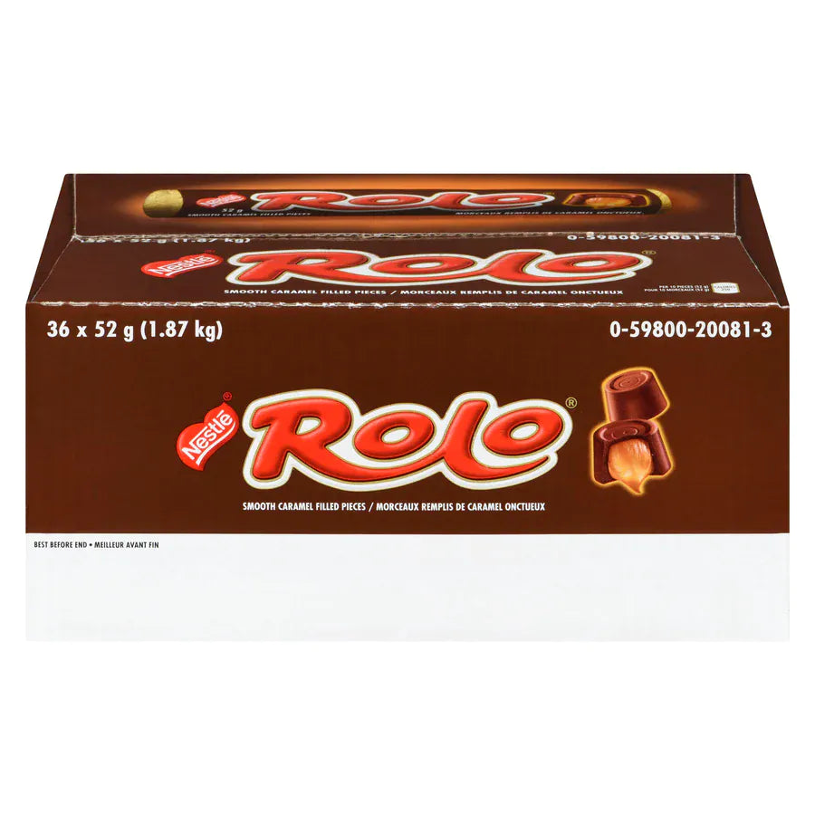 MIA Food Service NESTLE ROLO REGULAR CHOCOLATE BARS 36X52GR NESTLE ROLO REGULAR CHOCOLATE BARS 36X52GR