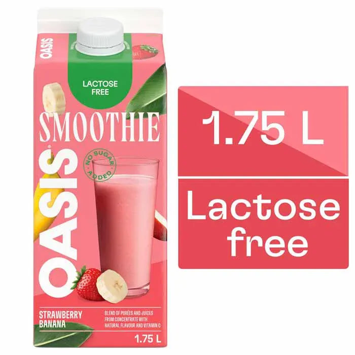 MIA Food Service OASIS STRAWBERRY BANANA SMOOTHIE 1.75L OASIS STRAWBERRY BANANA SMOOTHIE 1.75L