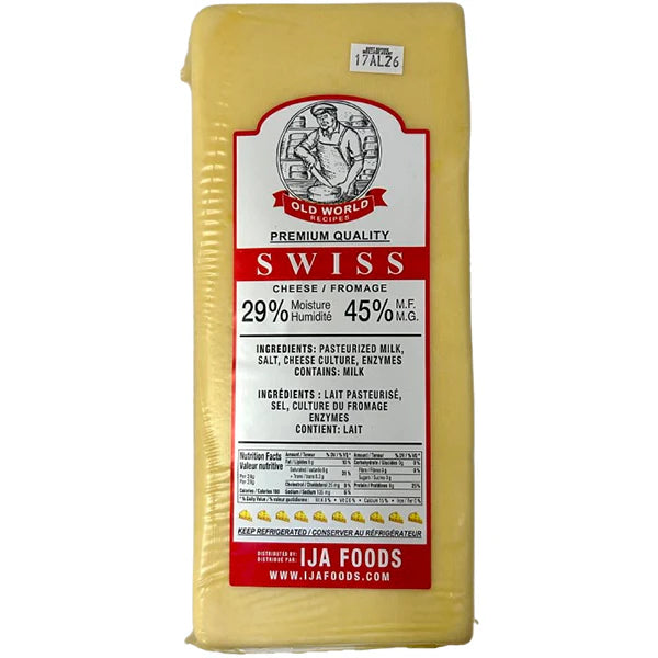 OLD WORLD RECIPE SWISS CHEESE PER KG