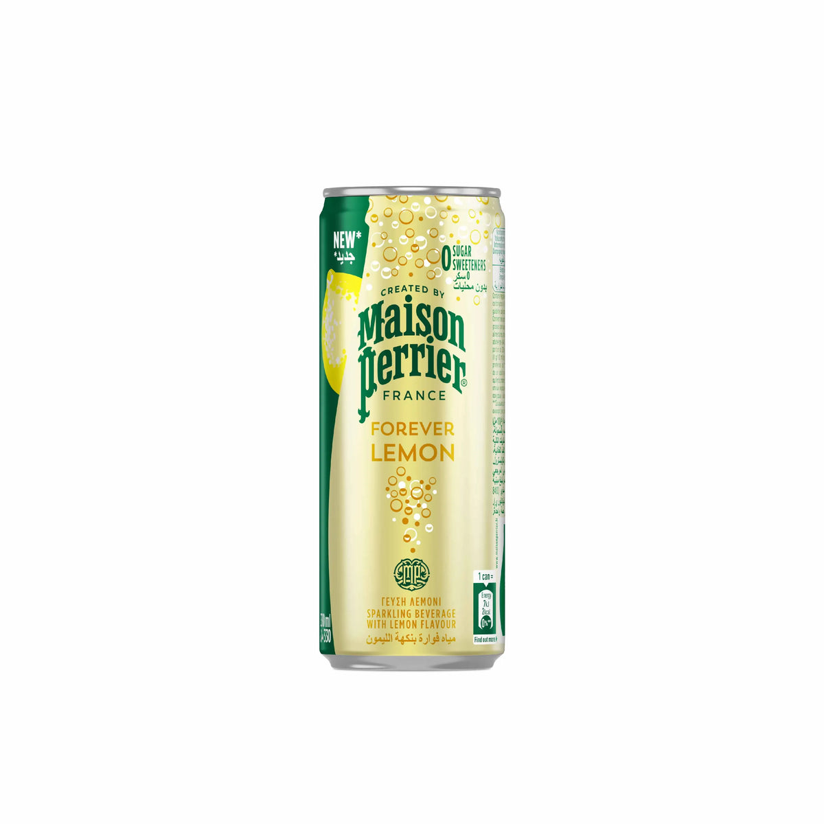 MIA Food Service PERRIER SPARKLING WATER FOREVER LEMON CANS 24X330ML PERRIER SPARKLING WATER FOREVER LEMON CANS 24X330ML