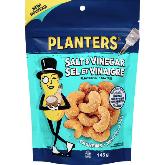 MIA Food Service PLANTERS SALT & VINEGAR CASHEWS 145GR PLANTERS SALT & VINEGAR CASHEWS 145GR