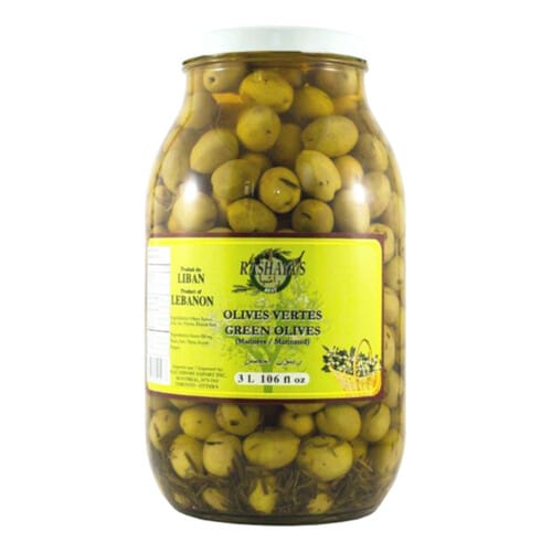 MIA Food Service RASHAYAS GREEN OLIVES 3L RASHAYAS GREEN OLIVES 3L