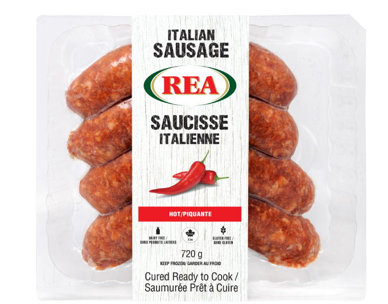 REA HOT ITALIAN SAUSAGES 720GR Mia Food Service
