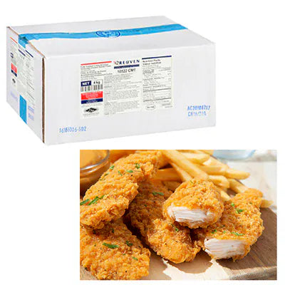 MIA Food Service REUVEN CRISPY BREADED CHICKEN BREAST FILLETS 65-95 2X2KG REUVEN CRISPY BREADED CHICKEN BREAST FILLETS 65-95 2X2KG