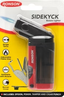 RONSON SIDEKYCK BUTANE LIGHTER BLISTER 1EA