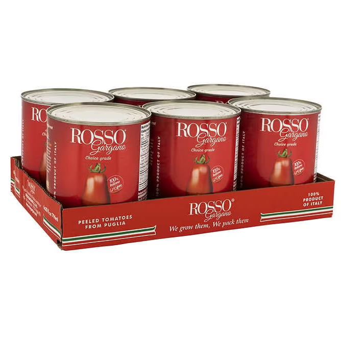ROSSO GARGANO PEELED TOMATOES 6X100OZ