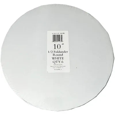 MIA Food Service ROYAL 10" ROUND WHITE 1/2" CAKE BOARDS 2X6EA ROYAL 10" ROUND WHITE 1/2" CAKE BOARDS 2X6EA